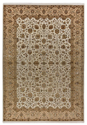 Orientalsk tæppe - Tabriz - 307 x 215 cm - creme