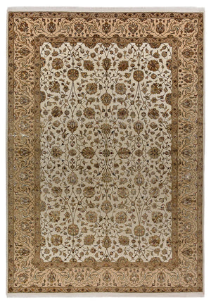 Orientalsk tæppe - Tabriz - 307 x 215 cm - creme