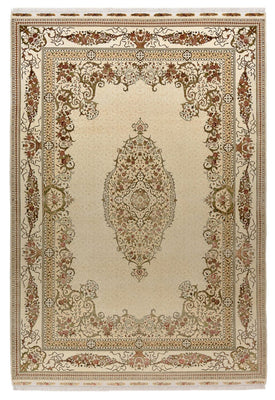 Orientalsk tæppe - Tabriz - 304 x 209 cm - creme
