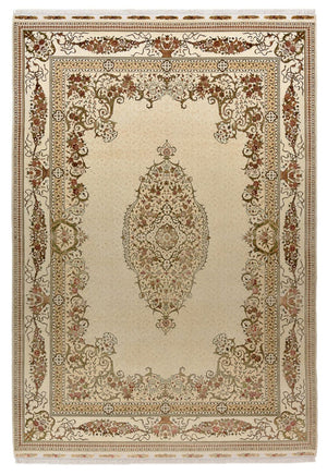 Orientalsk tæppe - Tabriz - 304 x 209 cm - creme