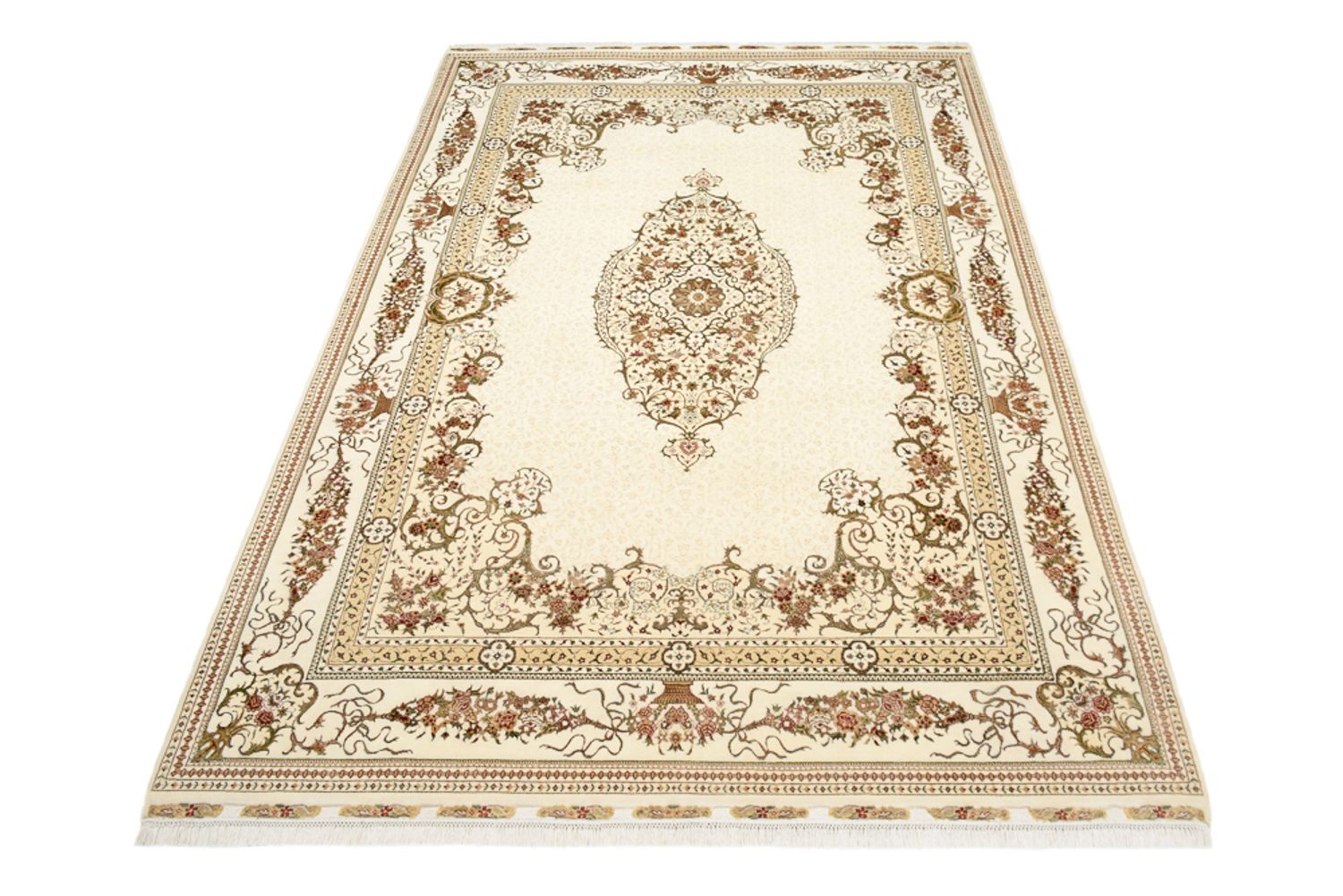 Orientalsk tæppe - Tabriz - 304 x 209 cm - creme