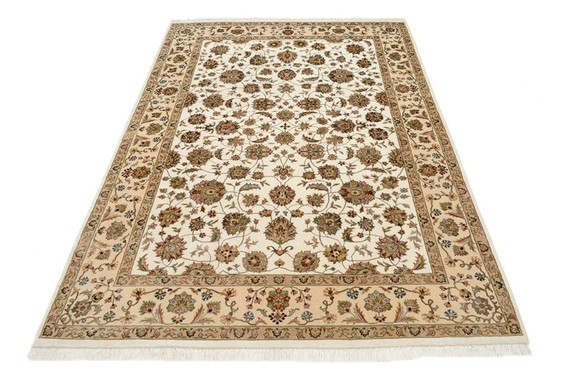 Orientalsk tæppe - Tabriz - 210 x 153 cm - creme