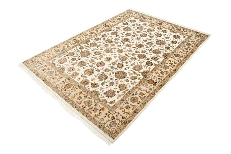 Orientalsk tæppe - Tabriz - 210 x 153 cm - creme