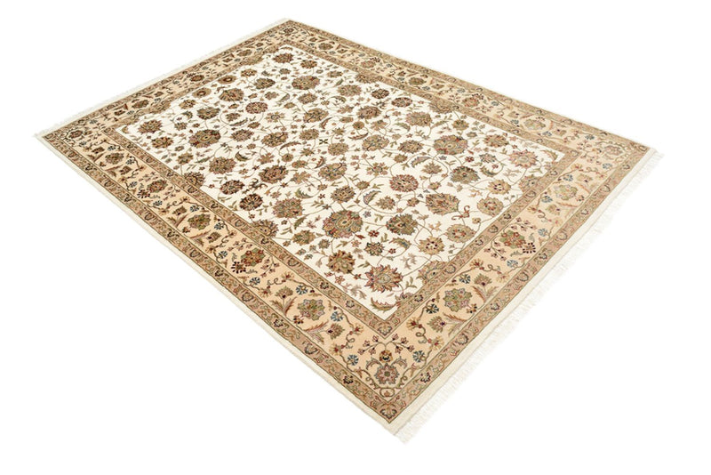 Orientalsk tæppe - Tabriz - 210 x 153 cm - creme