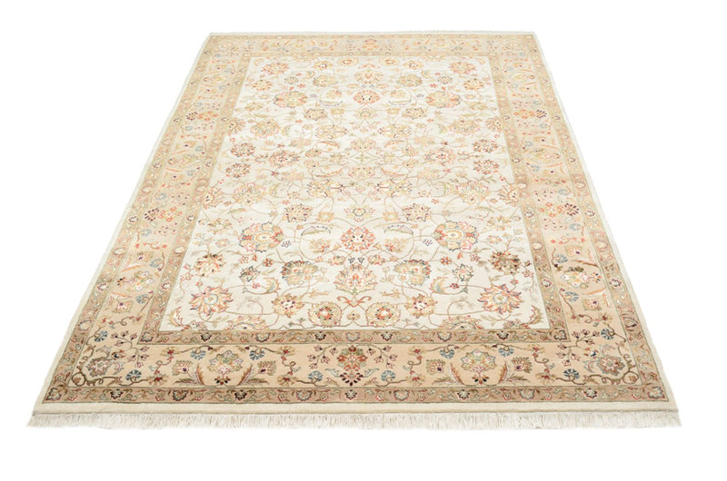Orientalsk tæppe - Tabriz - 210 x 153 cm - creme