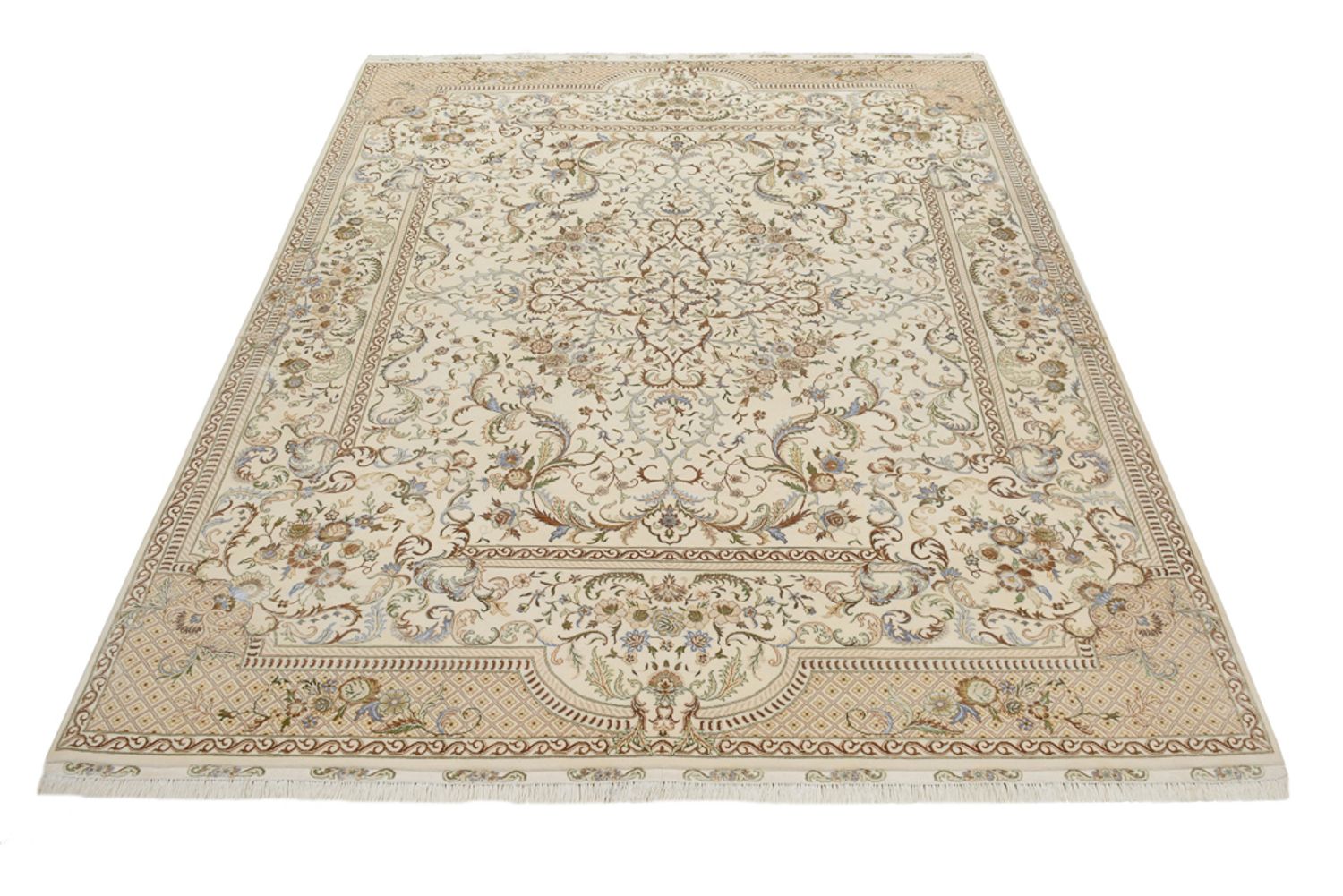 Orientalsk tæppe - Tabriz - 309 x 247 cm - creme