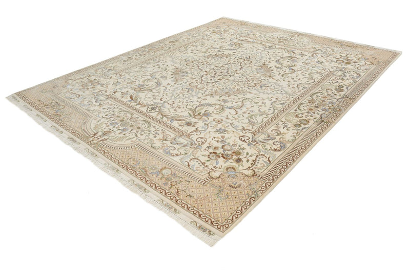 Orientalsk tæppe - Tabriz - 309 x 247 cm - creme