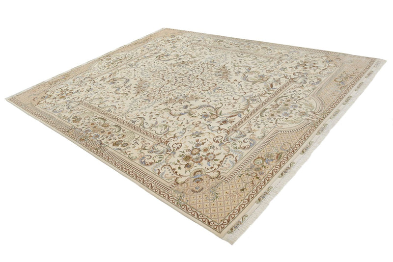Orientalsk tæppe - Tabriz - 309 x 247 cm - creme