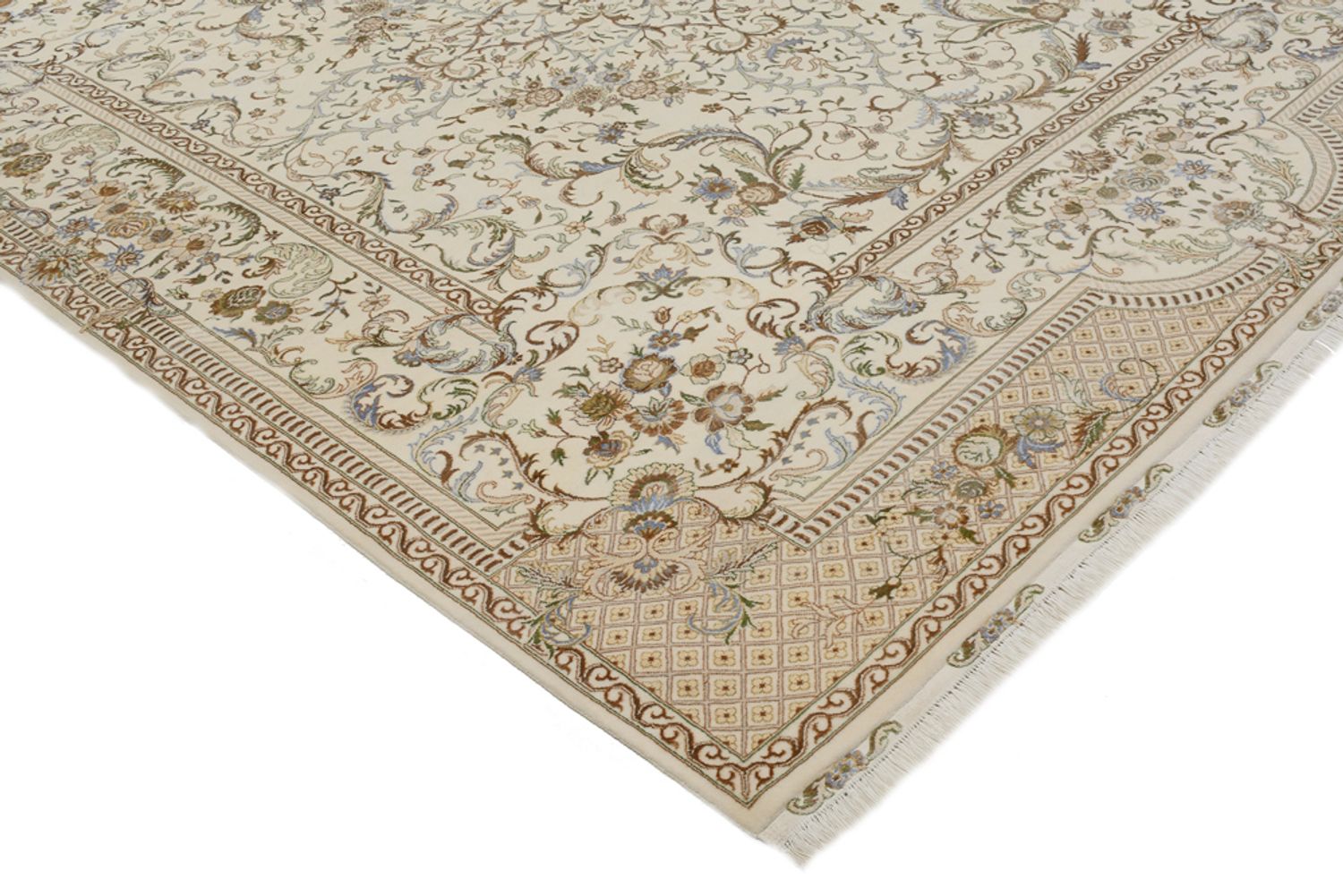 Orientalsk tæppe - Tabriz - 309 x 247 cm - creme