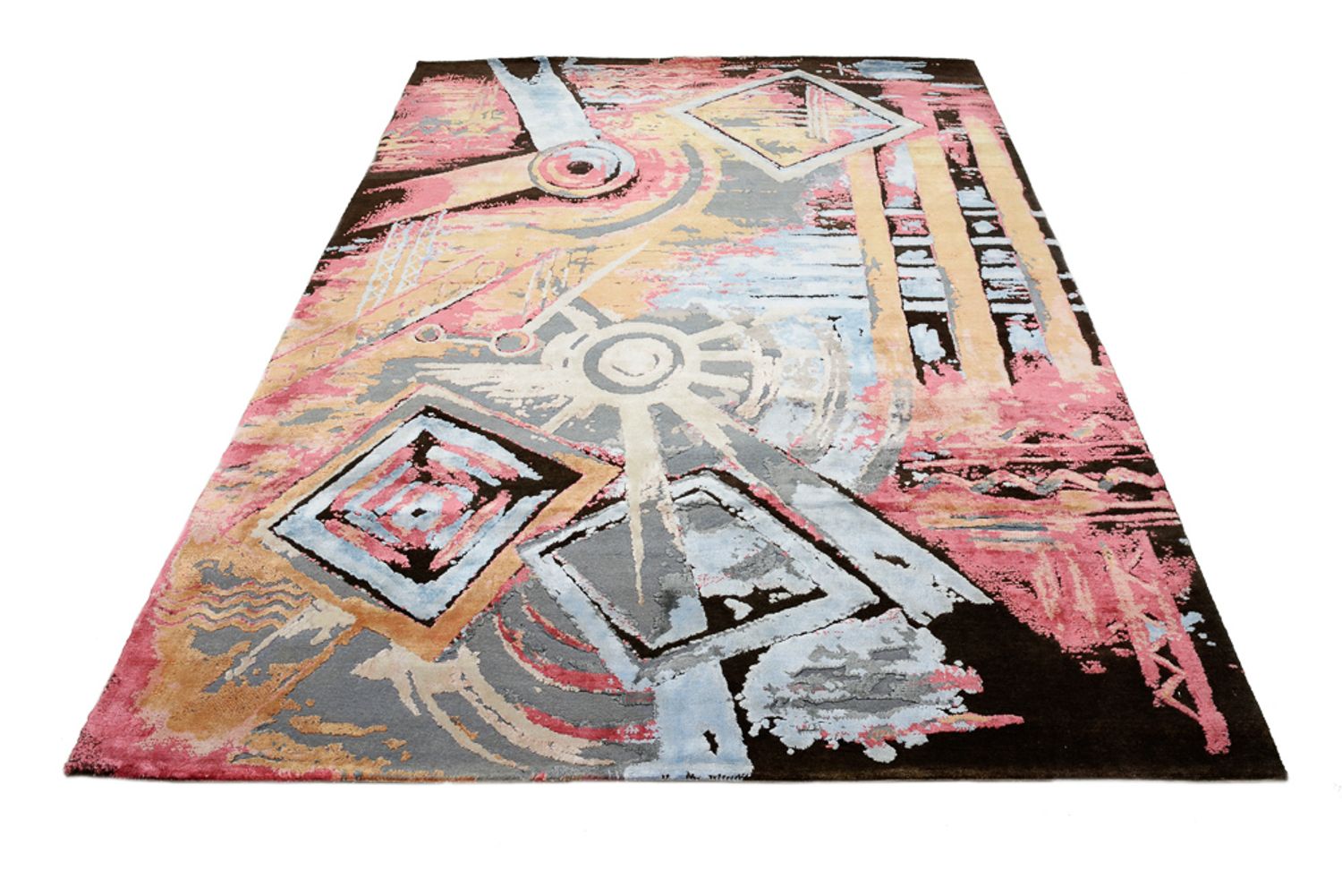 Designer tæppe - 239 x 171 cm - flerfarvet