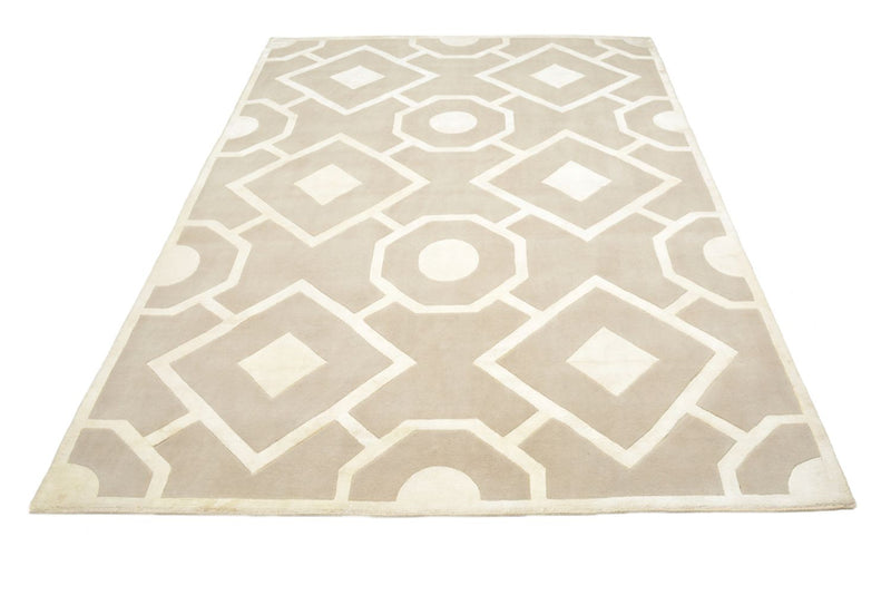 Designer tæppe - 236 x 174 cm - beige