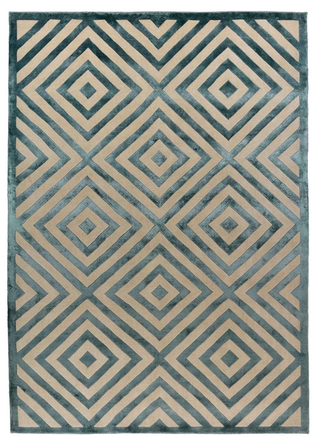 Designer tæppe - 237 x 169 cm - flerfarvet