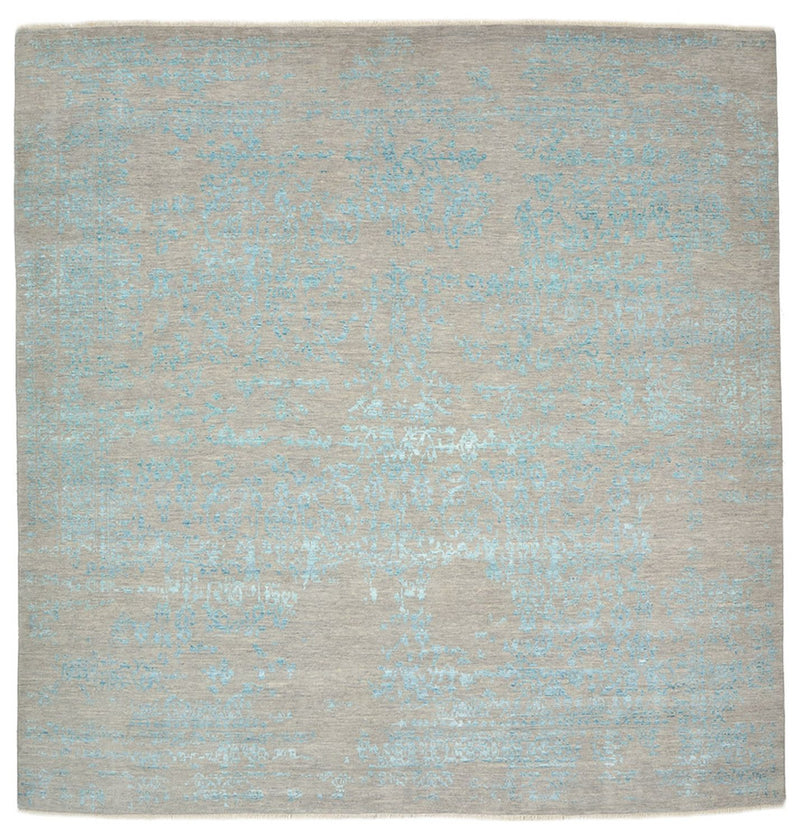 Designer tæppe firkantet  - 249 x 249 cm - lyseblå
