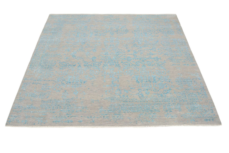 Designer tæppe firkantet  - 249 x 249 cm - lyseblå
