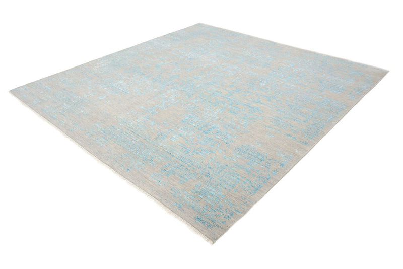 Designer tæppe firkantet  - 249 x 249 cm - lyseblå