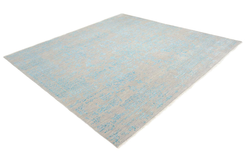 Designer tæppe firkantet  - 249 x 249 cm - lyseblå
