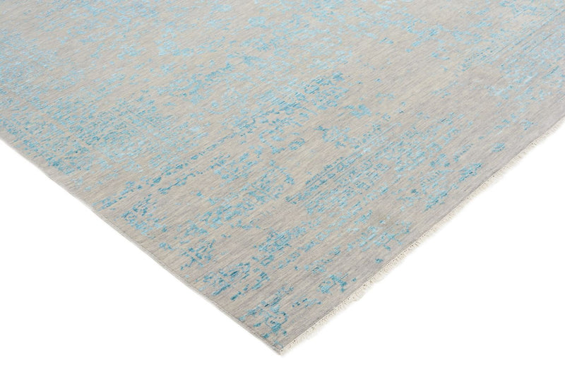 Designer tæppe firkantet  - 249 x 249 cm - lyseblå