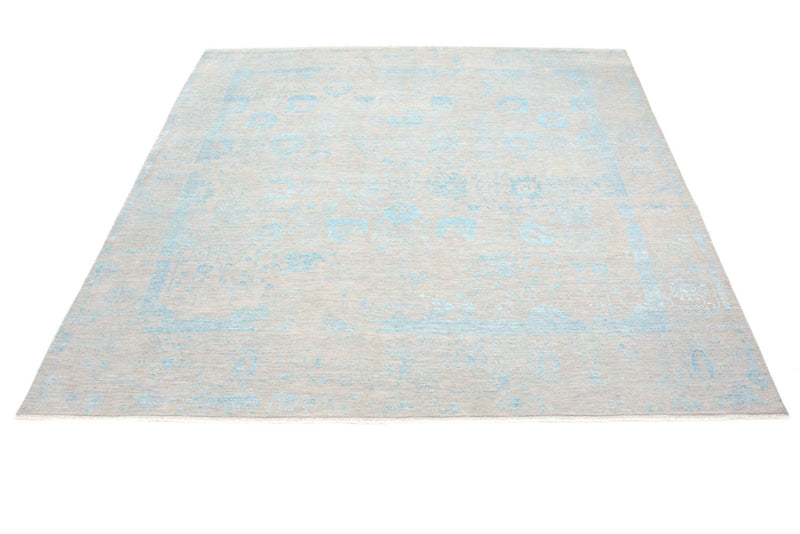 Designer tæppe firkantet  - 301 x 301 cm - lyseblå