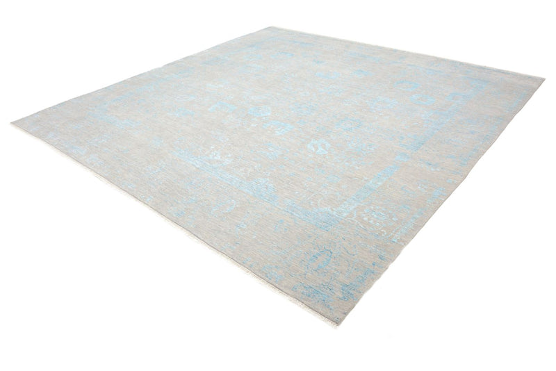 Designer tæppe firkantet  - 301 x 301 cm - lyseblå
