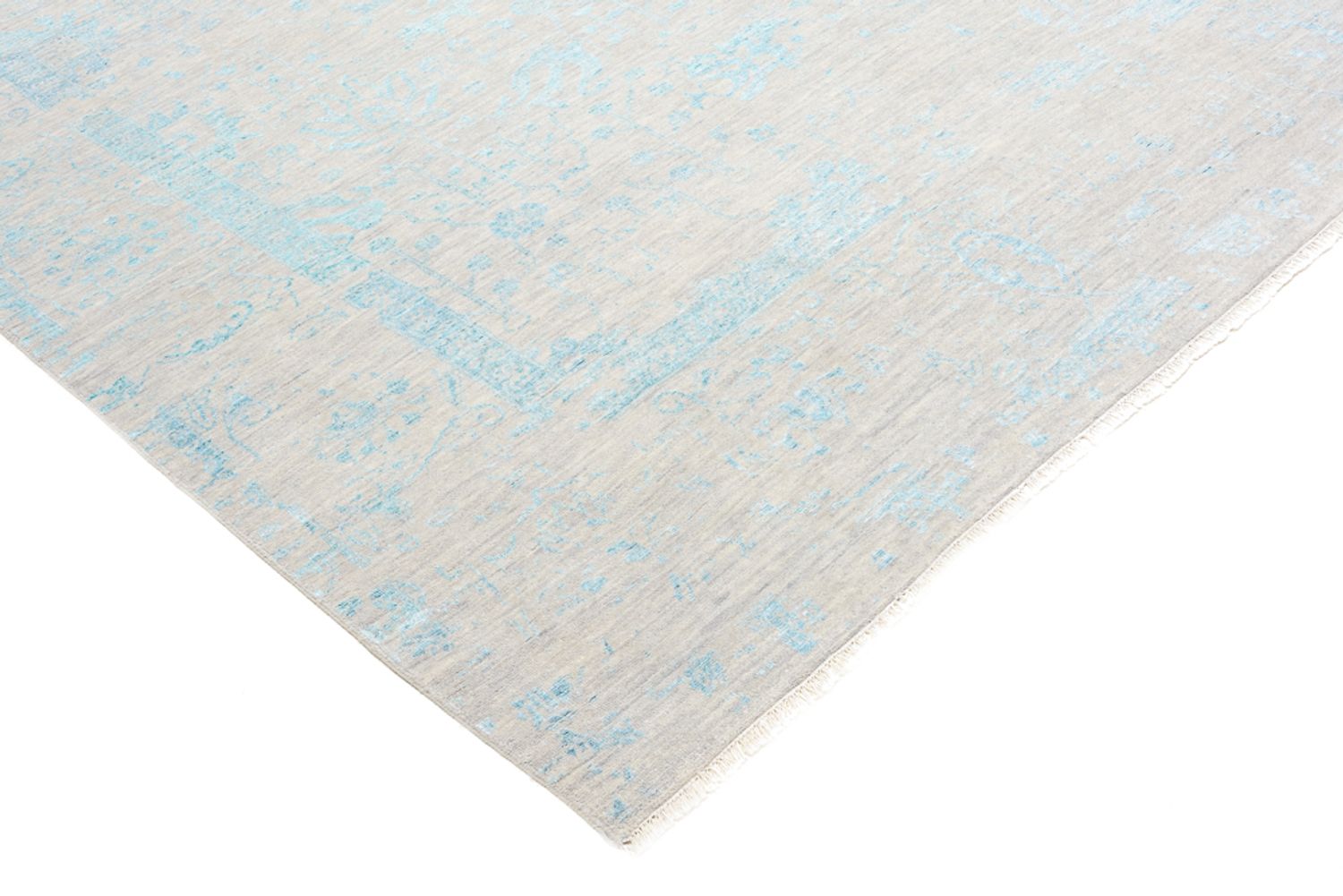 Designer tæppe firkantet  - 301 x 301 cm - lyseblå
