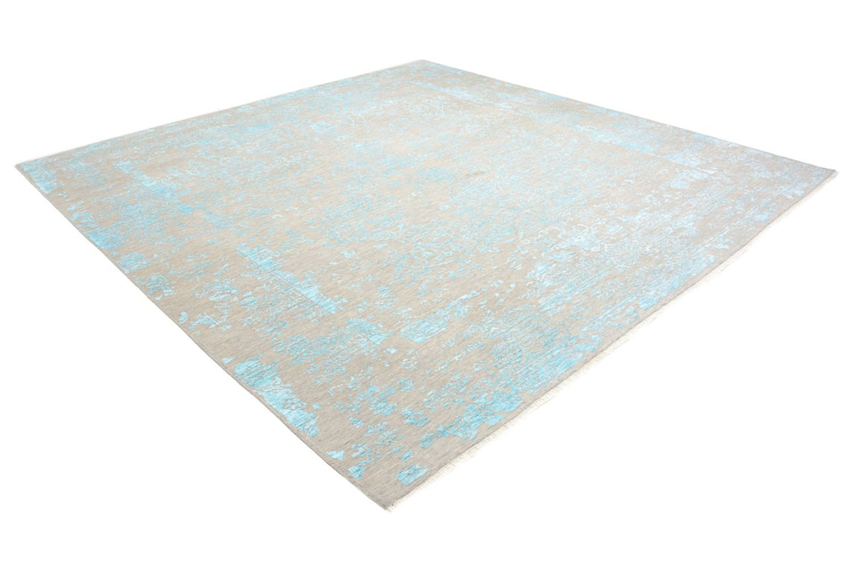 Designer tæppe firkantet  - 308 x 303 cm - lyseblå