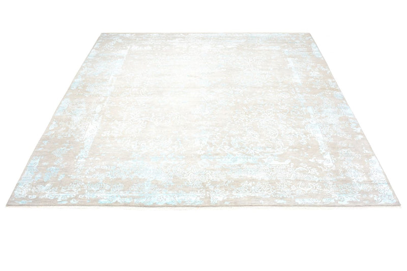 Designer tæppe firkantet  - 308 x 303 cm - lyseblå