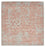 Designer tæppe firkantet  - 309 x 306 cm - rust