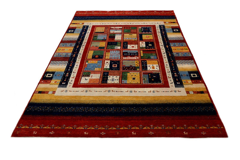 Gabbeh-tæppe - Loribaft Indus - 242 x 173 cm - flerfarvet