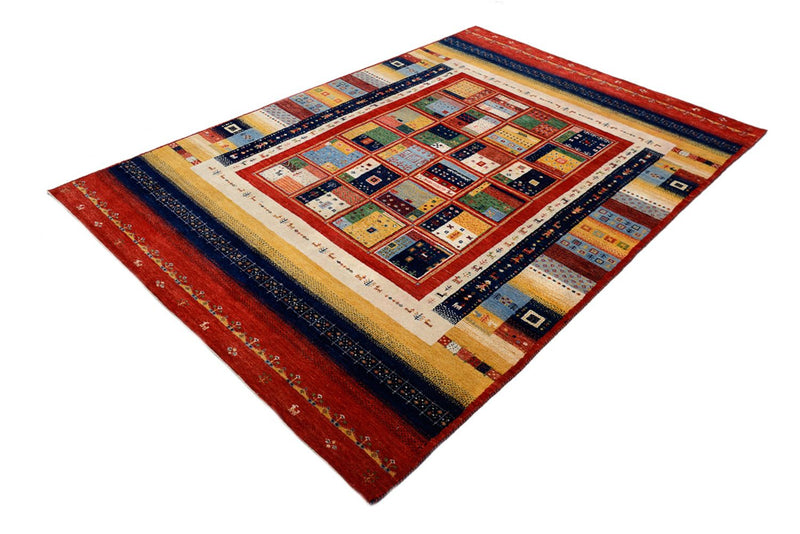 Gabbeh-tæppe - Loribaft Indus - 242 x 173 cm - flerfarvet