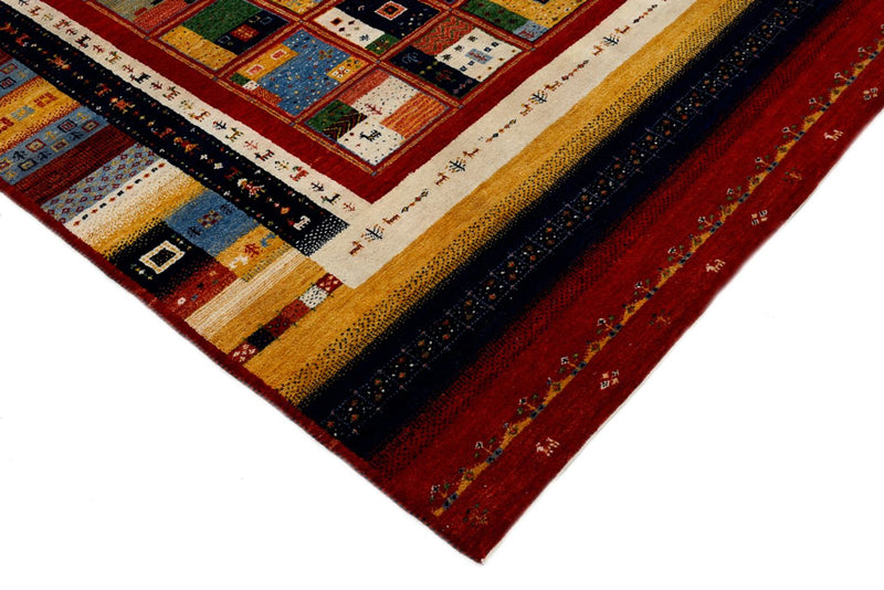 Gabbeh-tæppe - Loribaft Indus - 242 x 173 cm - flerfarvet