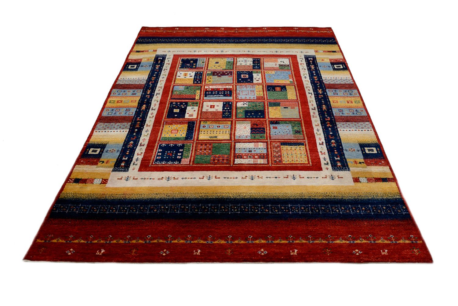 Gabbeh-tæppe - Loribaft Indus - 242 x 173 cm - flerfarvet