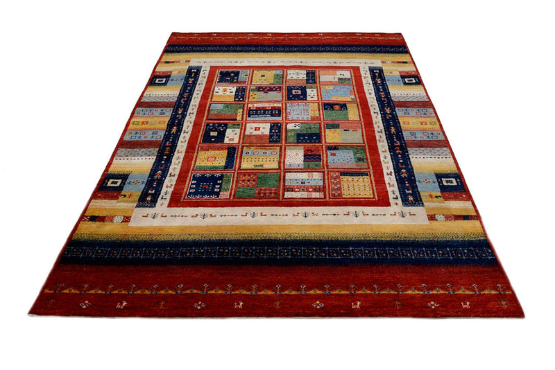 Gabbeh-tæppe - Loribaft Indus - 242 x 173 cm - flerfarvet