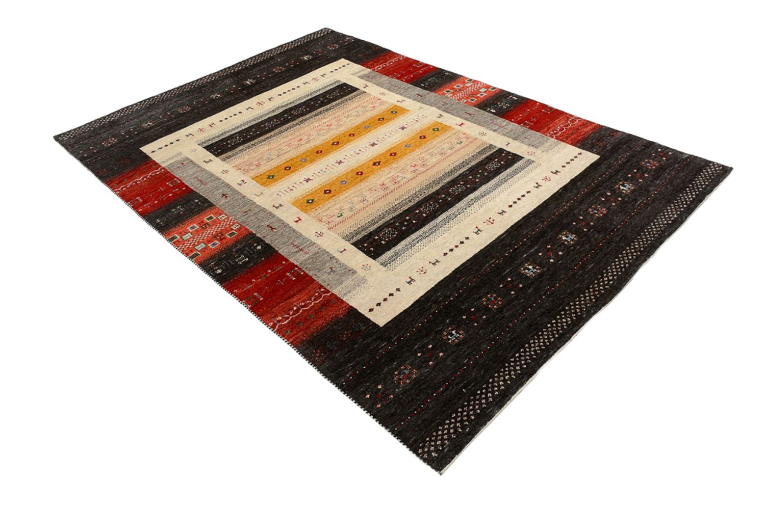 Gabbeh-tæppe - Loribaft Indus - 240 x 166 cm - flerfarvet