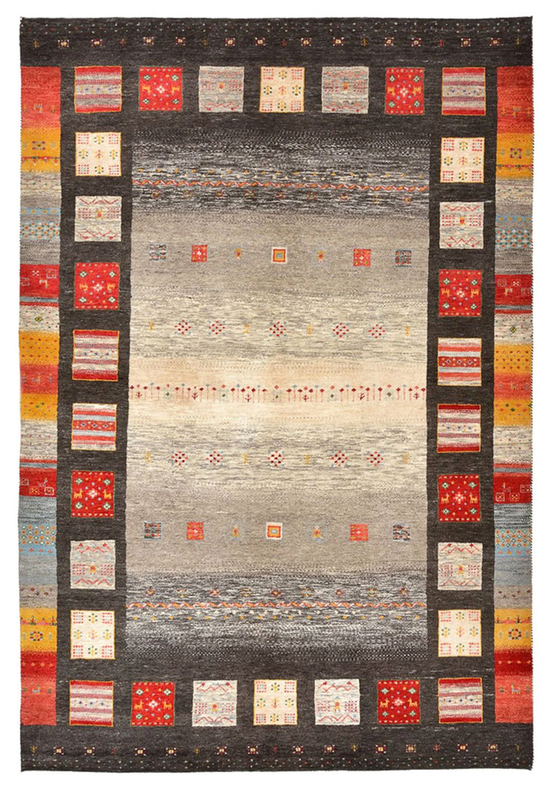 Gabbeh-tæppe - Loribaft Indus - 251 x 173 cm - flerfarvet