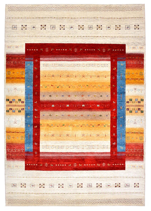 Gabbeh-tæppe - Loribaft Indus - 298 x 207 cm - flerfarvet