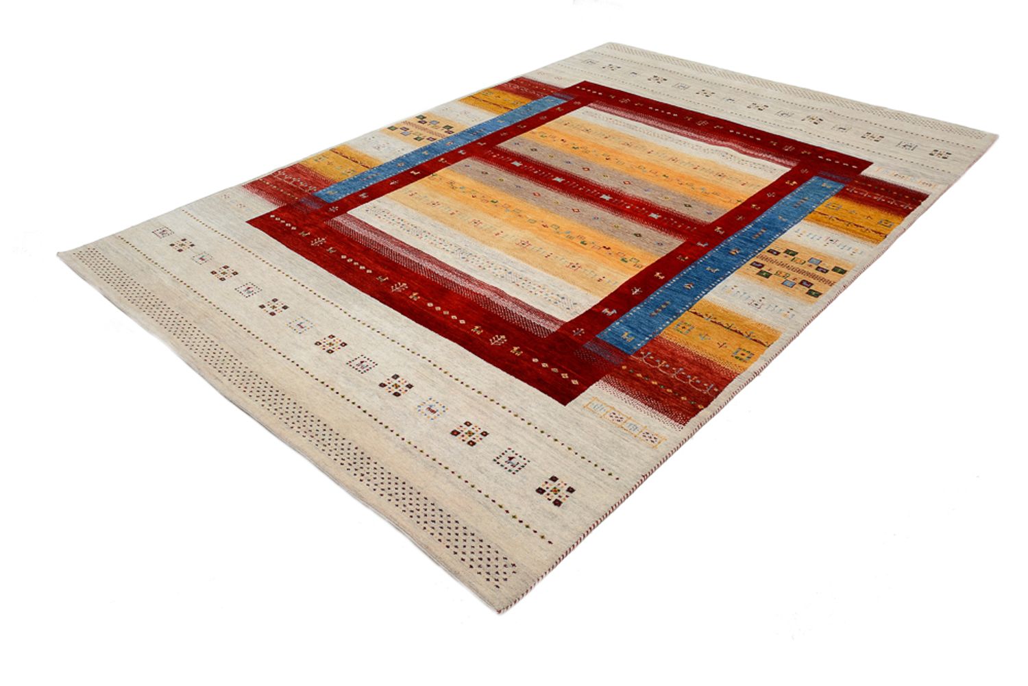 Gabbeh-tæppe - Loribaft Indus - 298 x 207 cm - flerfarvet