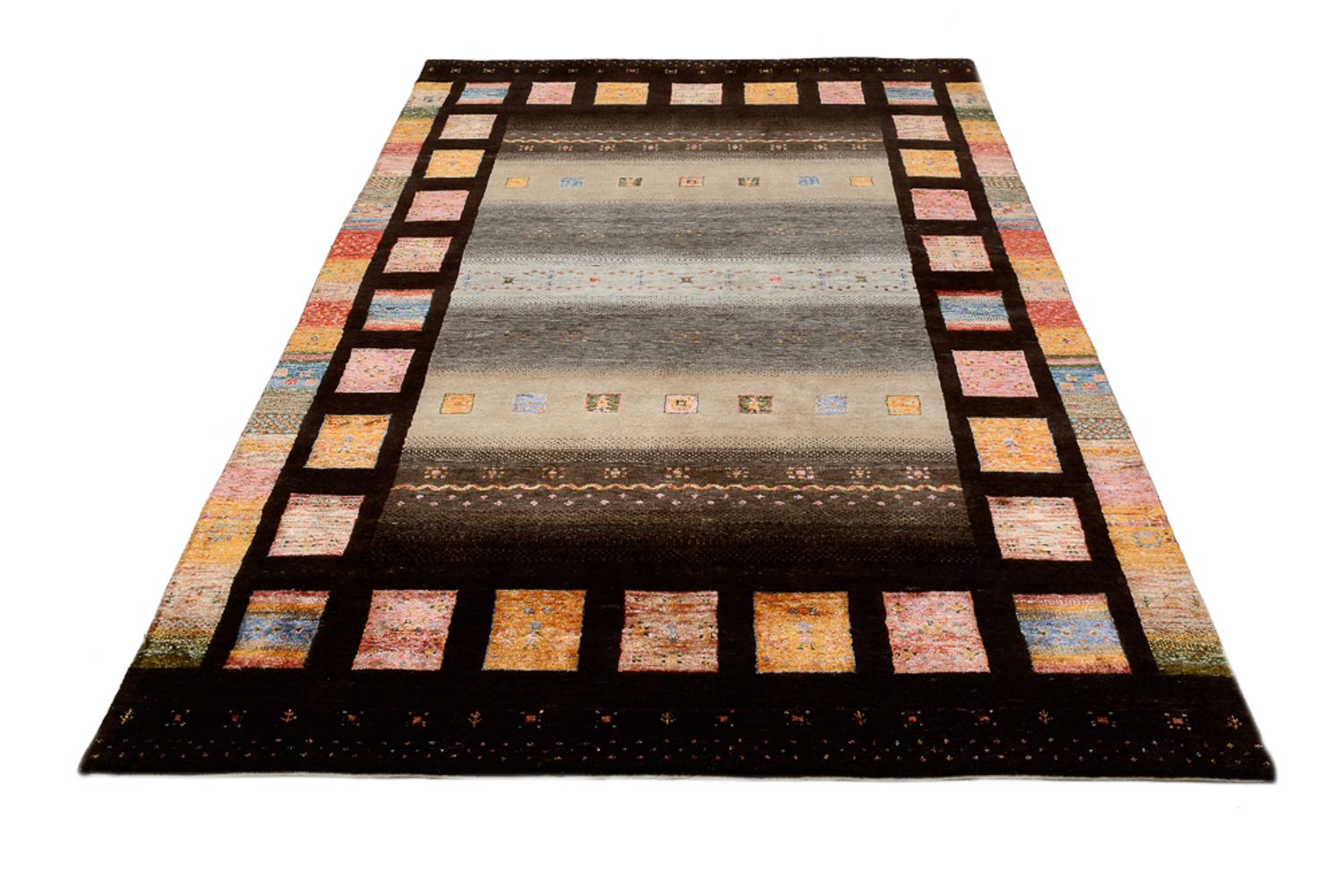 Gabbeh-tæppe - Loribaft Indus - 249 x 174 cm - flerfarvet