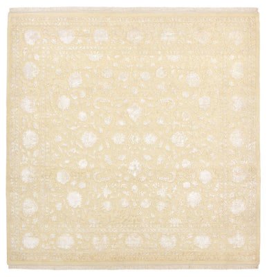 Orientalsk tæppe firkantet  - 253 x 251 cm - lys beige