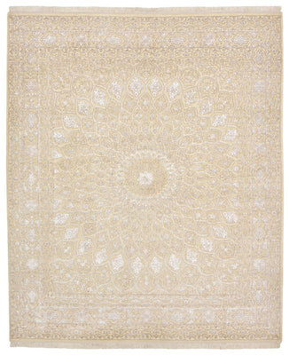 Orientalsk tæppe - 249 x 208 cm - lys beige