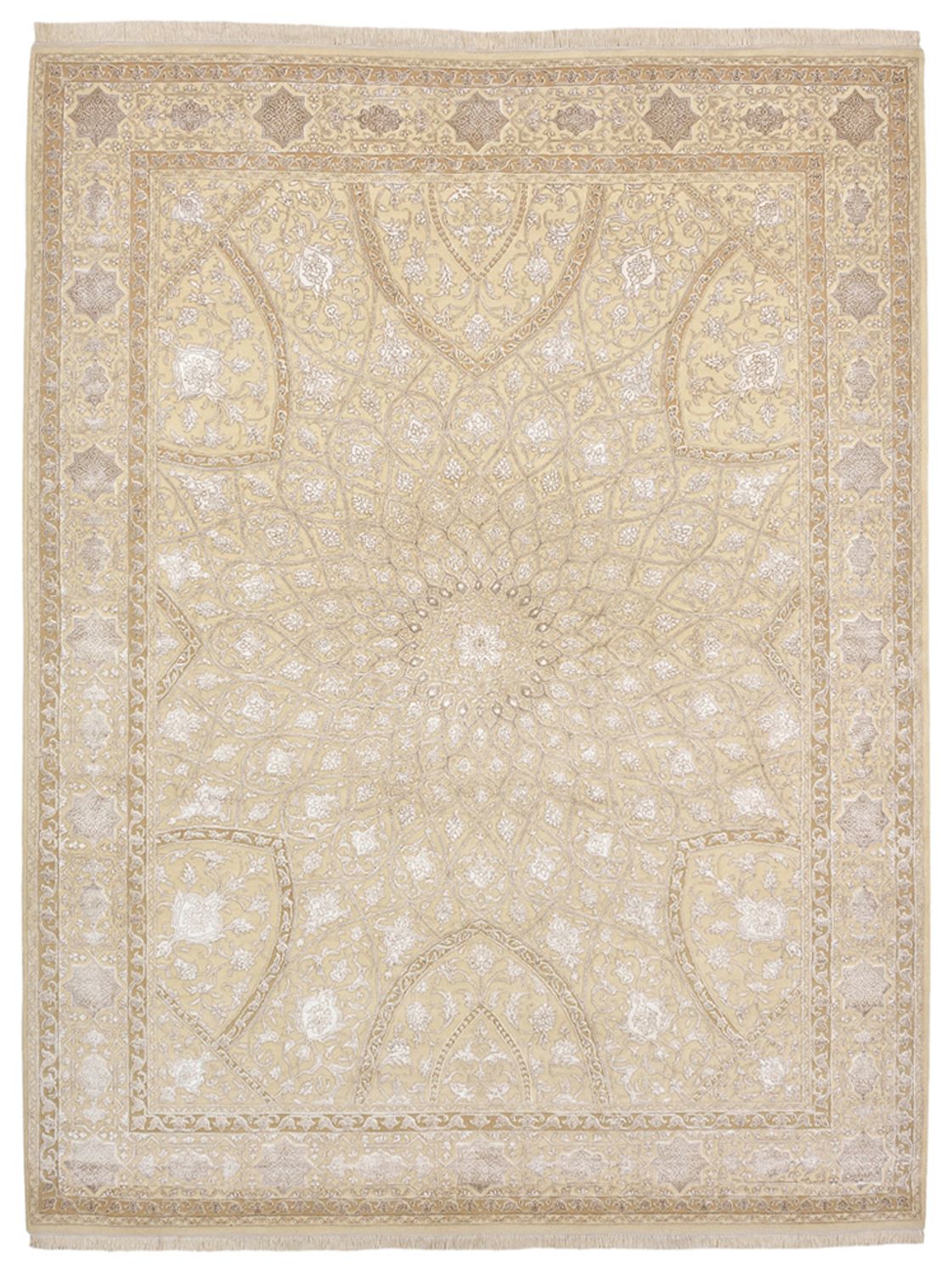 Orientalsk tæppe - 293 x 222 cm - mørk beige