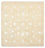 Orientalsk tæppe firkantet  - 206 x 205 cm - lys beige