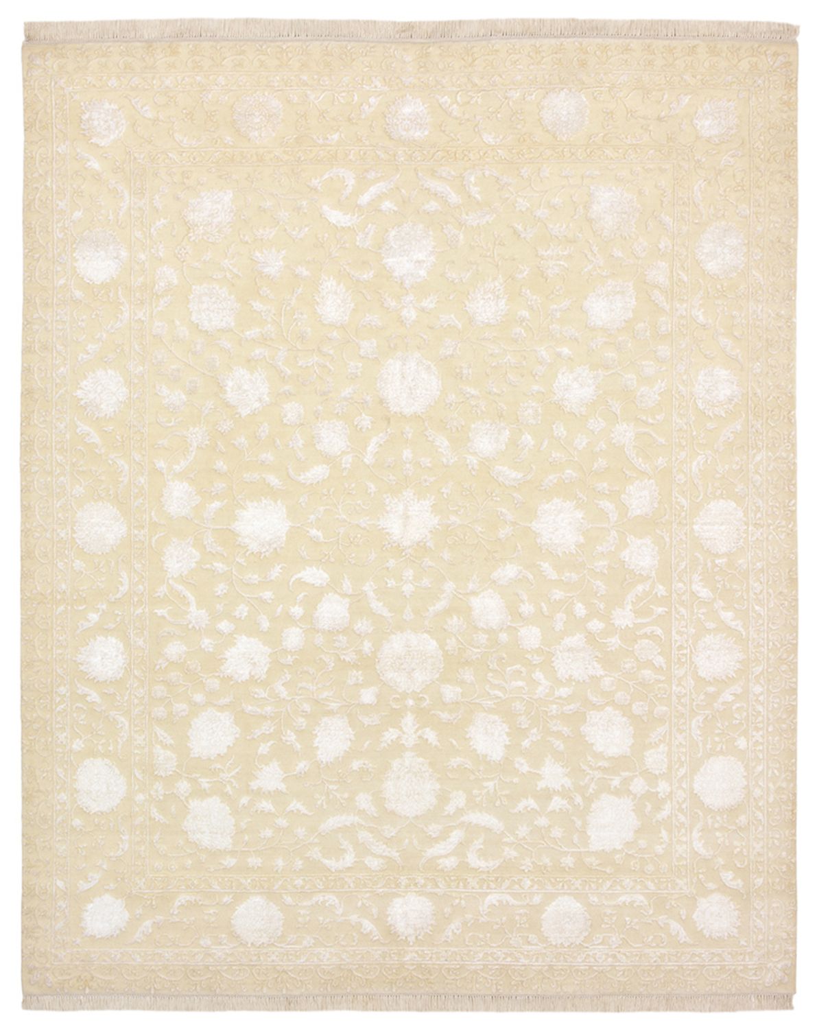 Orientalsk tæppe - 253 x 207 cm - lys beige