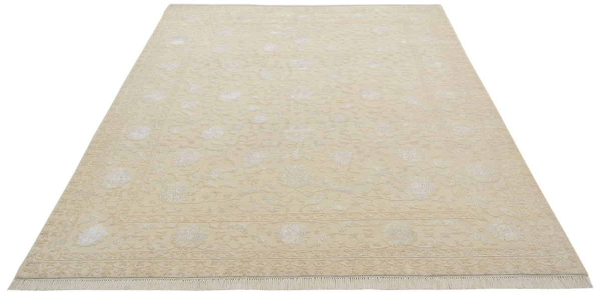 Orientalsk tæppe - 253 x 207 cm - lys beige