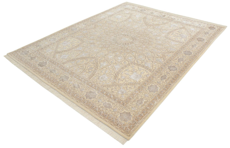 Orientalsk tæppe - 252 x 207 cm - mørk beige