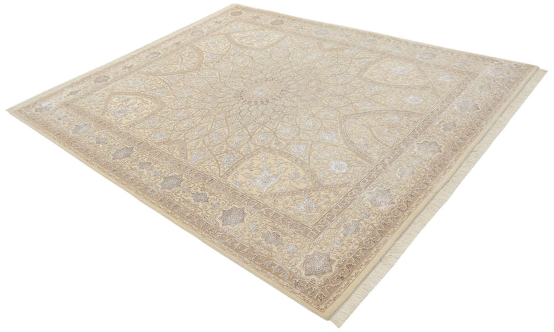 Orientalsk tæppe - 252 x 207 cm - mørk beige