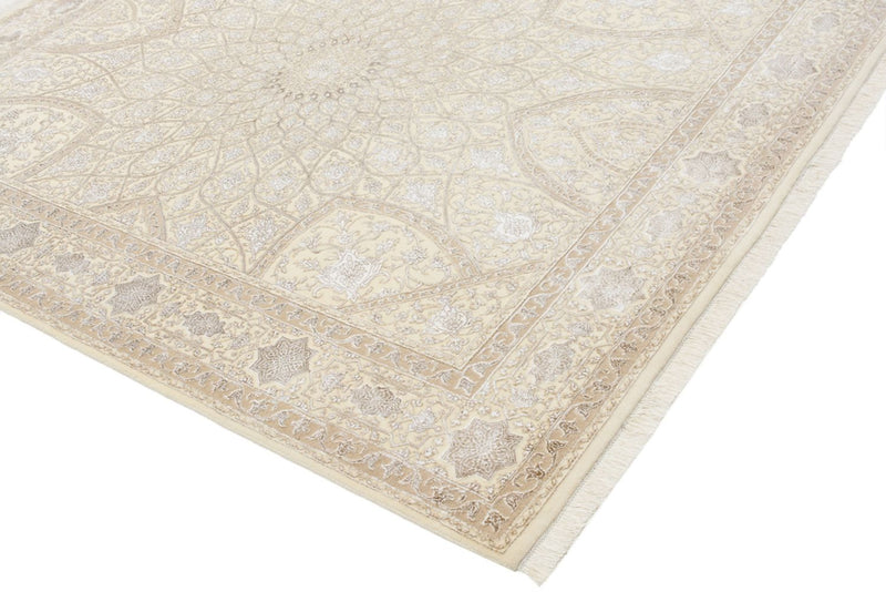 Orientalsk tæppe - 252 x 207 cm - mørk beige