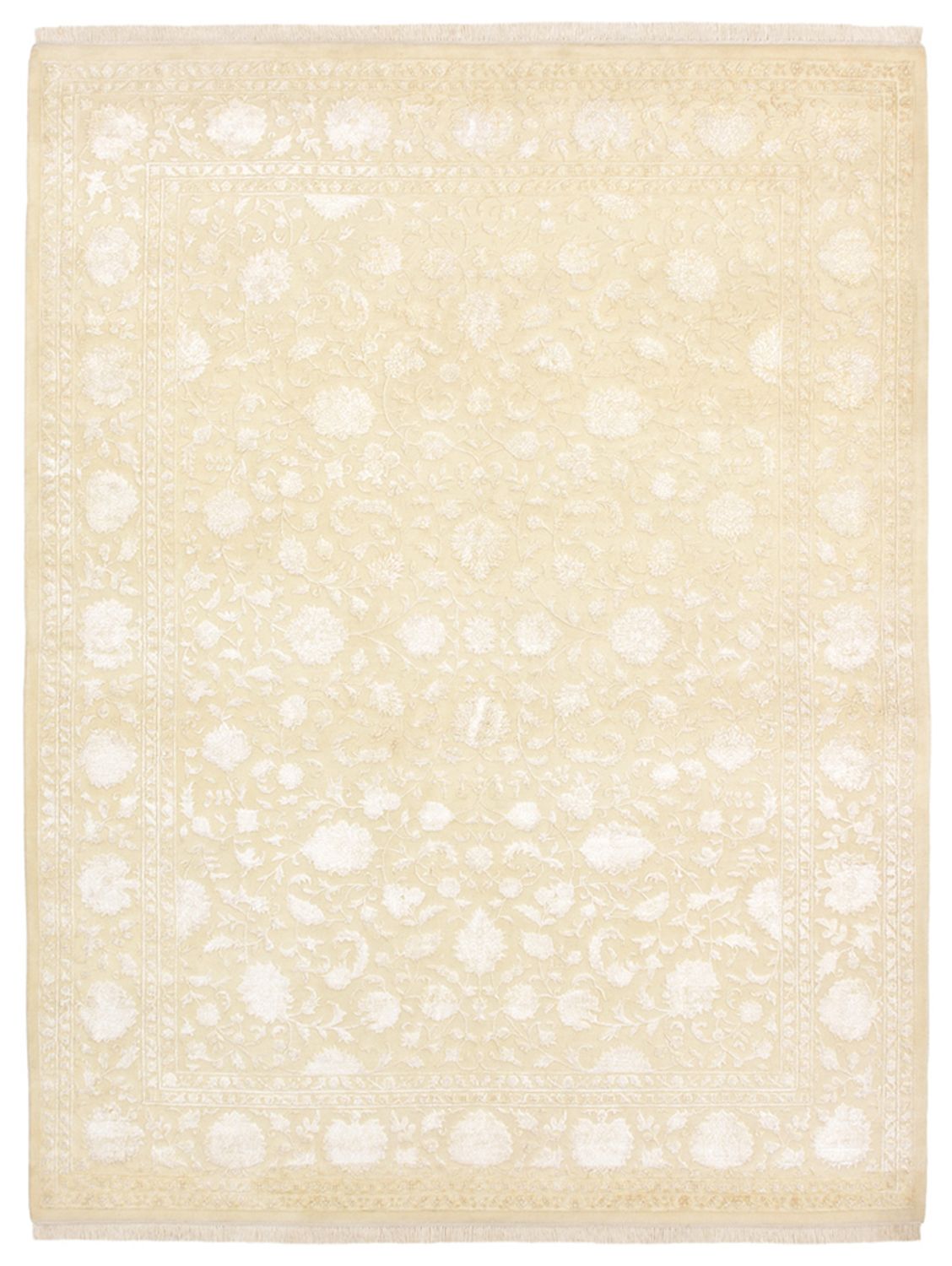 Orientalsk tæppe - 286 x 218 cm - lys beige