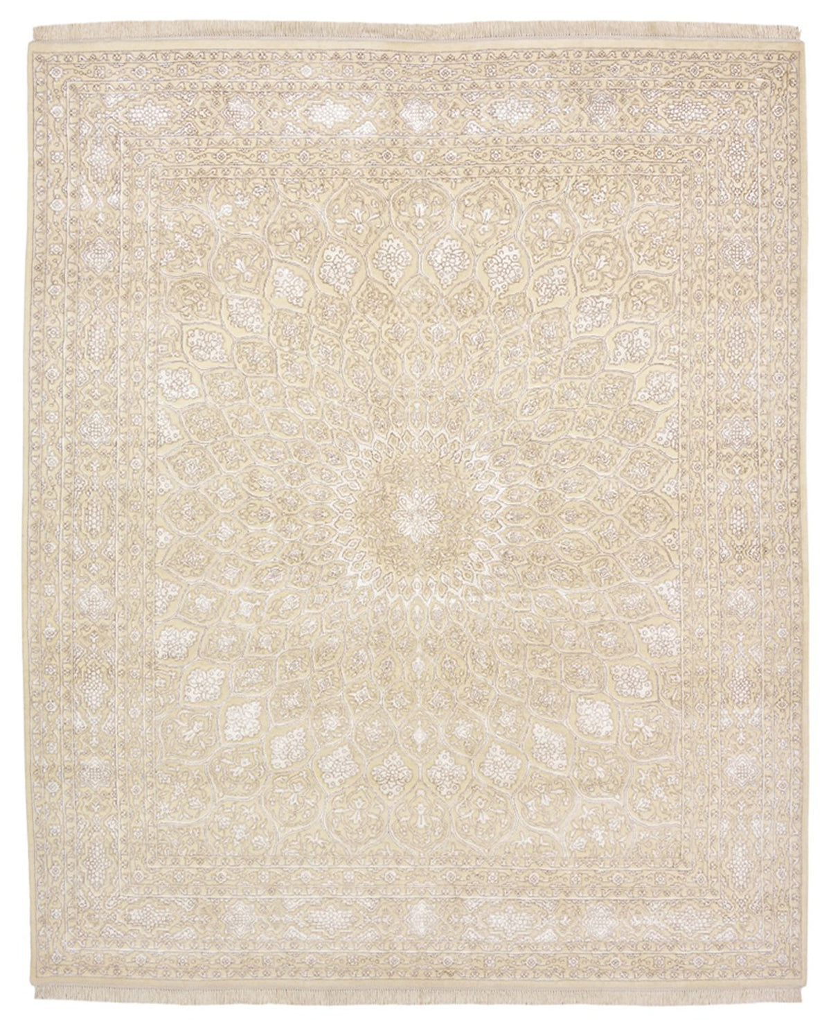 Orientalsk tæppe - 247 x 204 cm - mørk beige