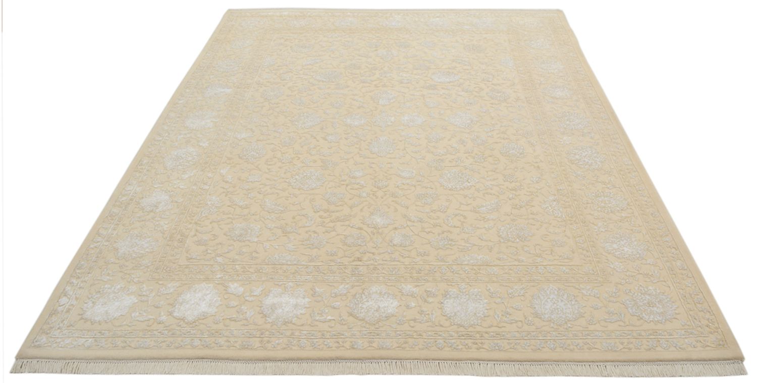 Orientalsk tæppe - 254 x 204 cm - lys beige