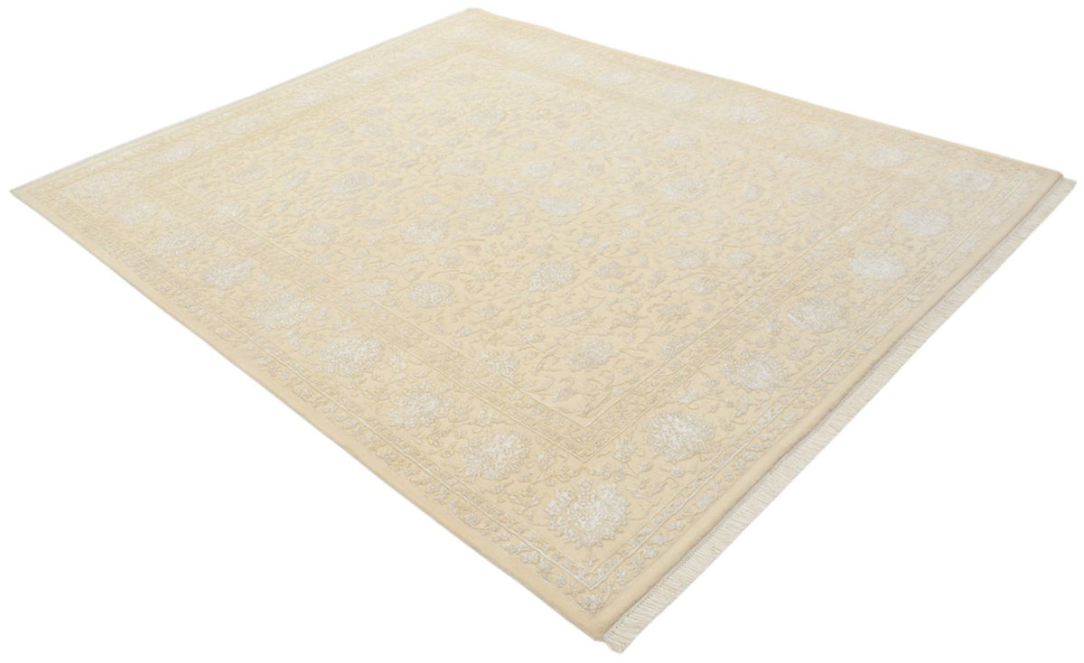 Orientalsk tæppe - 254 x 204 cm - lys beige
